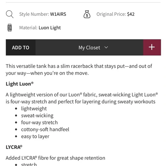 Lululemon Cool Racerback Size 6 NWT - Picture 9 of 9